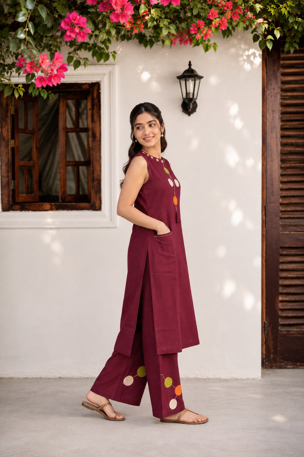 Burgundy Bloom — Co-Ord Set