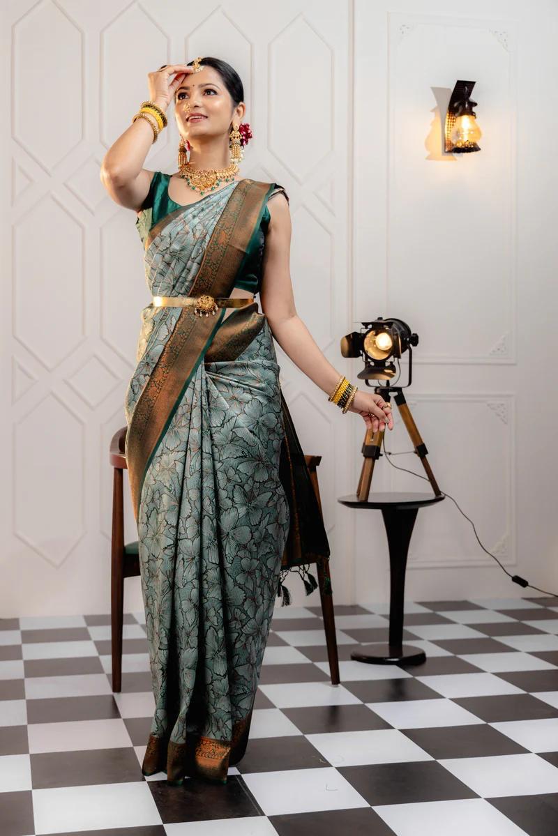 Saanjh Savera Zari Work & Solid Jacquard Weave
