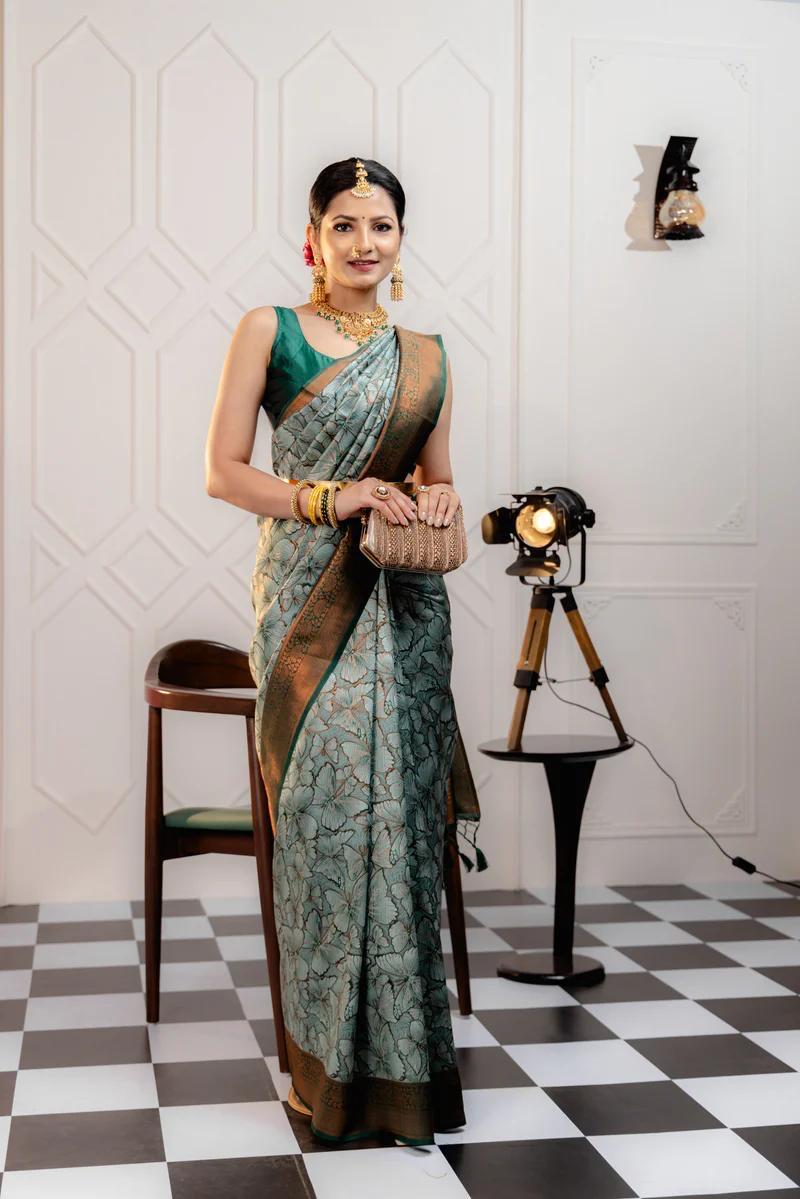 Saanjh Savera Zari Work & Solid Jacquard Weave