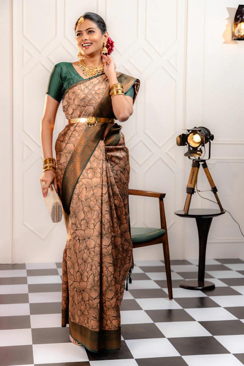 Saanjh Savera Zari Work & Solid Jacquard Weave