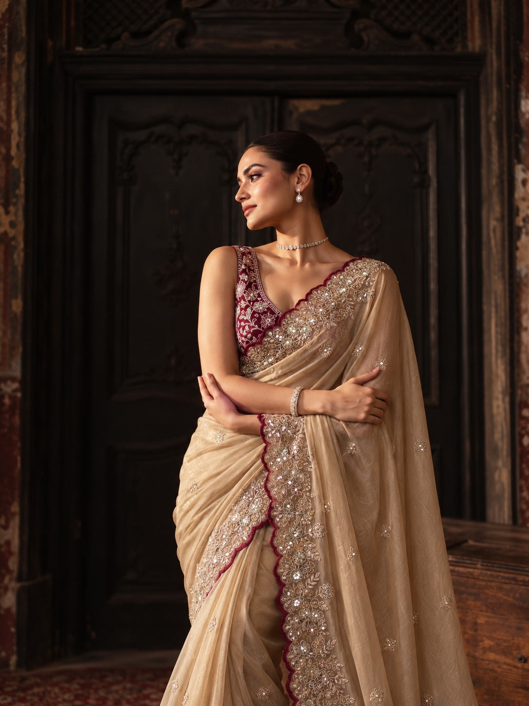 Charulata – Star Georgette Sequin Saree