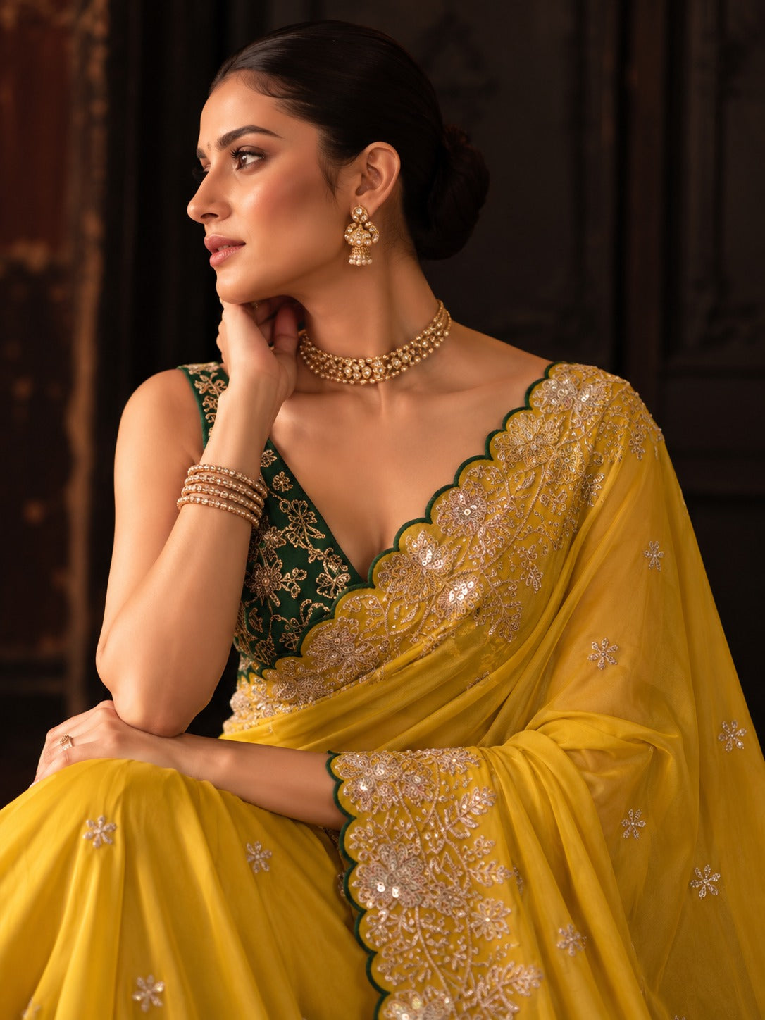 Charulata – Star Georgette Sequin Saree