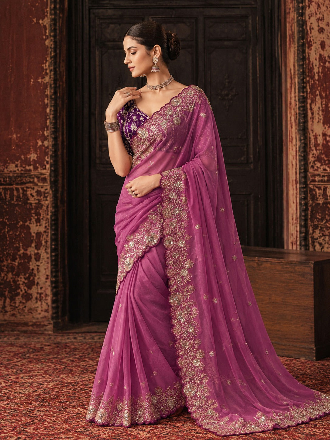 Charulata – Star Georgette Sequin Saree