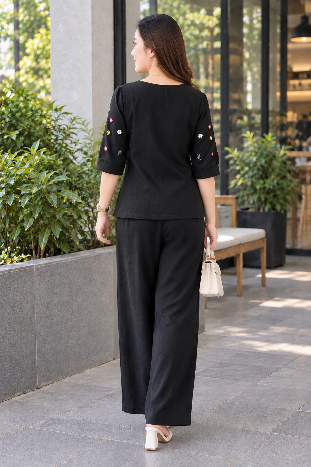 Black Petal & Poise Co-Ord Set