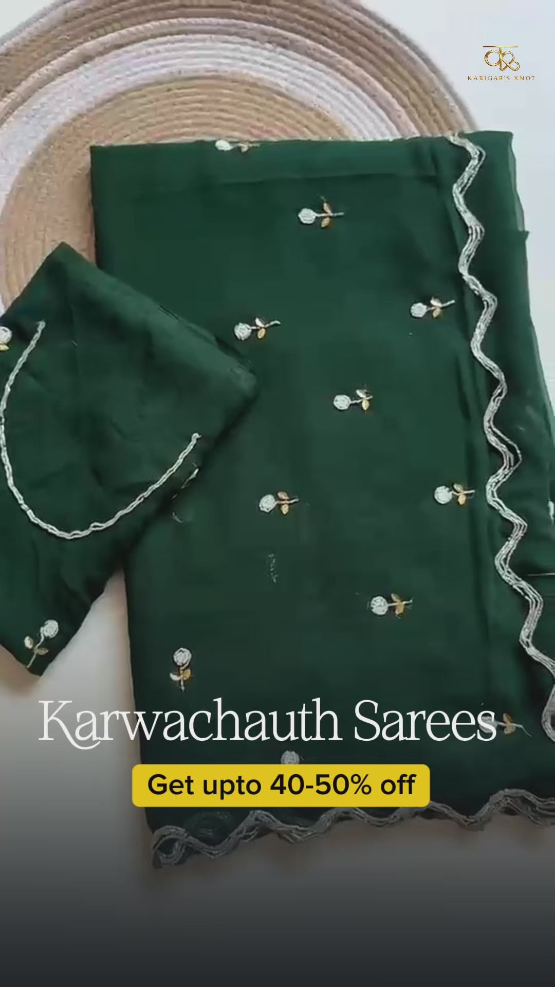 Starlit Noir Georgette Saree | Cutdana, Moti & Resham Work